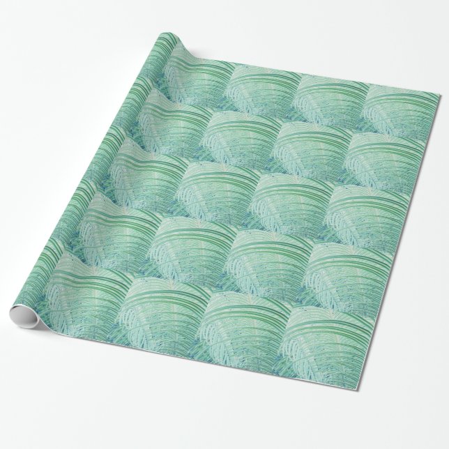 Papel De Presente Folha de Palmeira de Planta Verde Macia (Desenrolado)
