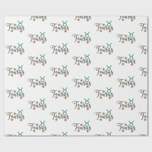 Papel De Presente Folha de Sinalização Taurus Star Wrappaper White B