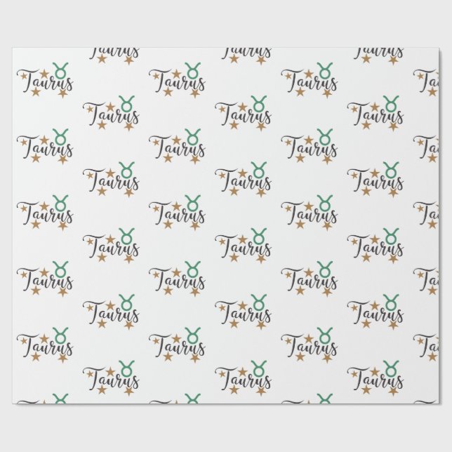 Papel De Presente Folha de Sinalização Taurus Star Wrappaper White B (Aberto)