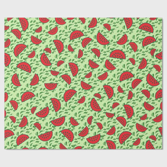 Papel De Presente Folha e Melancias (Aberto)