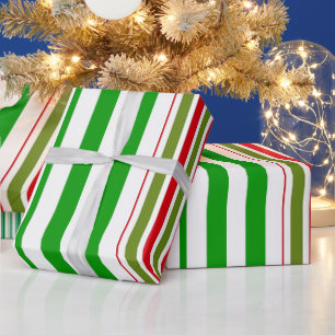 Papel De Presente Folha Verde do Livro de Natal Feliz