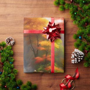 Papel De Presente Folhagem de queda na cascata