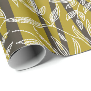 Papel De Presente folhagem tropical Formas geométricas verde lima