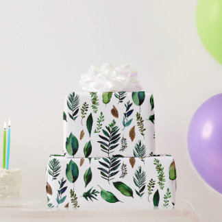 Papel De Presente Folhagem Verde Natureza Botânica