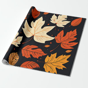 Papel De Presente Folhas Crisp: outono em tons suaves