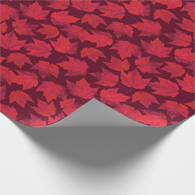 Papel De Presente Folhas de bordo do vermelho do outono (Ponta)