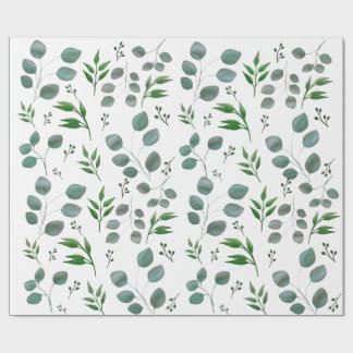Papel De Presente Folhas de eucalipto