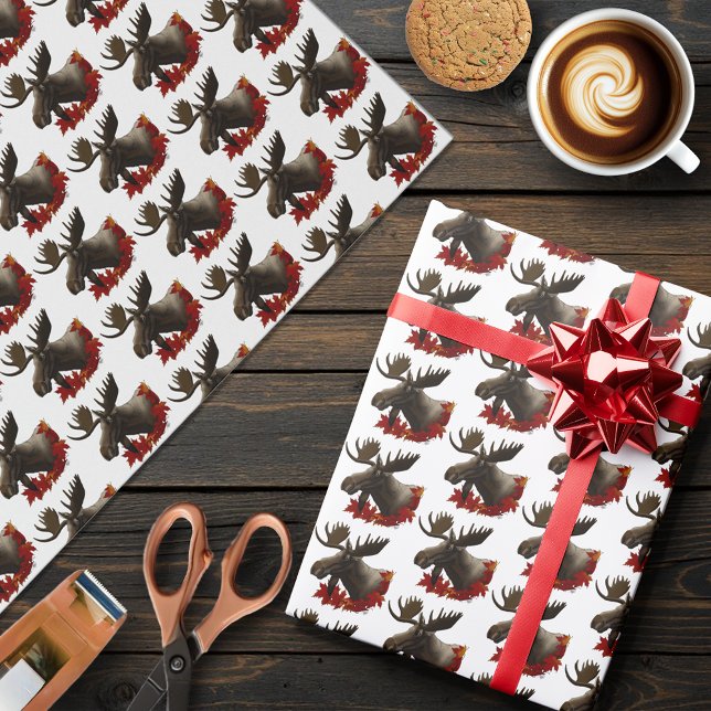 Papel De Presente Folhas de Maçã Vermelha (Criador carregado)