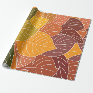 Papel De Presente Folhas de Outono