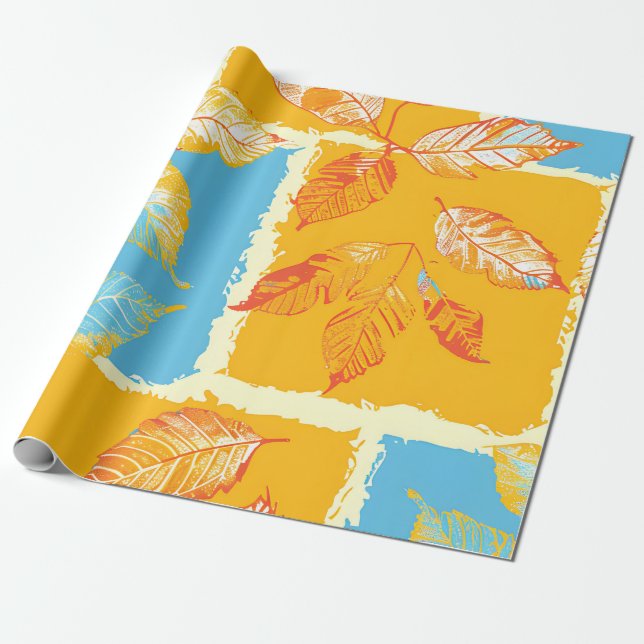 Papel De Presente Folhas de outono (Desenrolado)