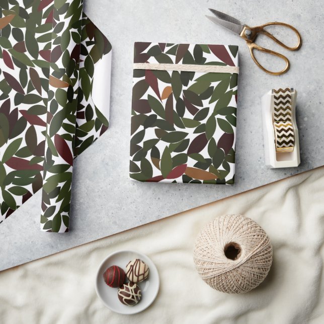 Papel De Presente Folhas de Outono Caem Natureza (Artesanato)