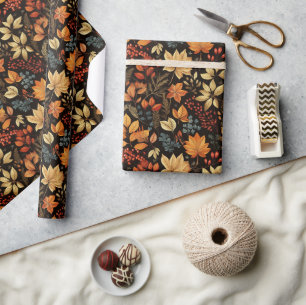 Papel De Presente Folhas de Outono Caindo