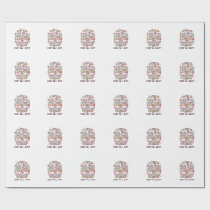 Papel De Presente Folhas de Outono de Unicórnio e Sonhos de Unicórni