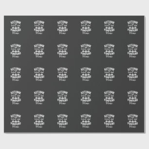 Papel De Presente Folhas de Outono e Abóboras Por Favor_1