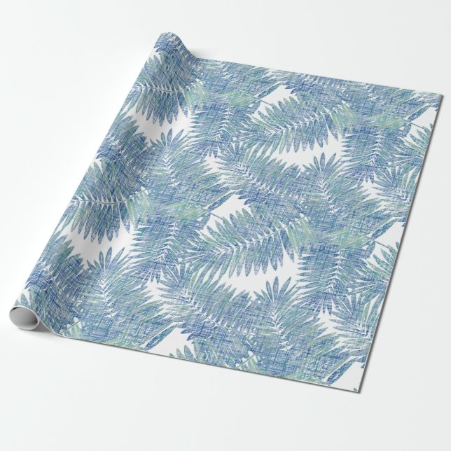 Papel De Presente Folhas de palma, tropicais, botânicas, folhas, sel (Desenrolado)