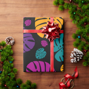 Papel De Presente Folhas de Palmeira Coloridas