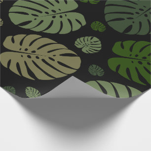 Papel De Presente Folhas de Palmeira Coloridas