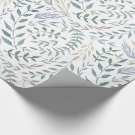 Papel De Presente Folhas e folha rústicas da aguarela