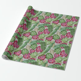 Papel De Presente Folhas tropicais