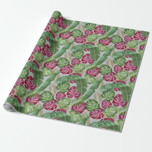 Papel De Presente Folhas tropicais