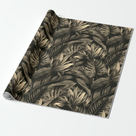 Papel De Presente Folhas Tropicais