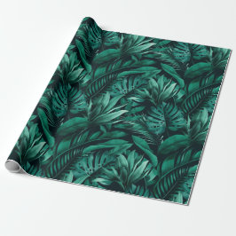 Papel De Presente Folhas Tropicais