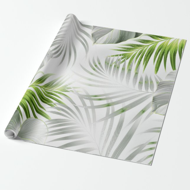 Papel De Presente Folhas tropicais 1 (Desenrolado)