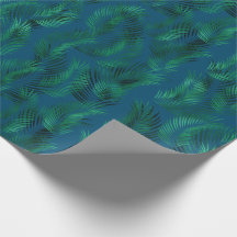 Folhas tropicais azuis verdes