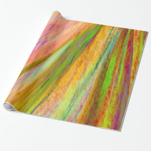 Papel De Presente Folhas Tropicais De Arco-Íris