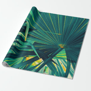 Papel De Presente Folhas tropicais de palmeira