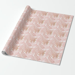 Papel De Presente Folhas tropicais: padrão de gradiente brilhante.