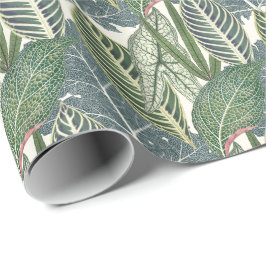 Papel De Presente Folhas tropicais verdes