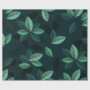 Papel De Presente Folhas verdes