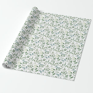 Papel De Presente Folhas verdes