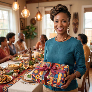 Papel De Presente Folk Tribal Art Patchwork African American Gifts