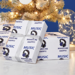 Papel De Presente Fones de ouvido de música