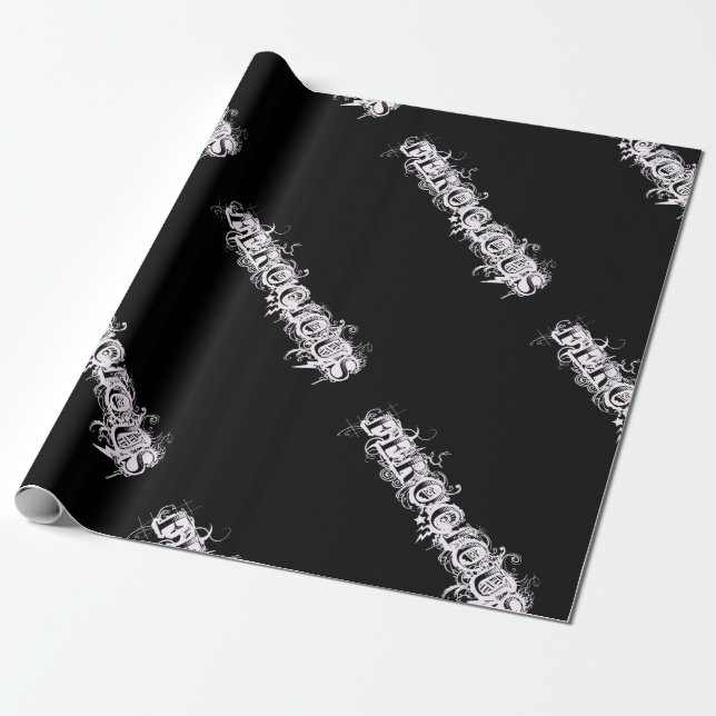 Papel De Presente Fonte de Estilo de Tatuagem FEROCIOUS (Desenrolado)