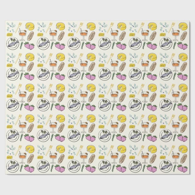 Papel De Presente Foodie Minimalista (Aberto)