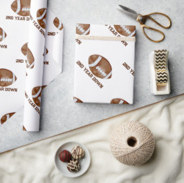 Papel De Presente Football second year down boy birthday 