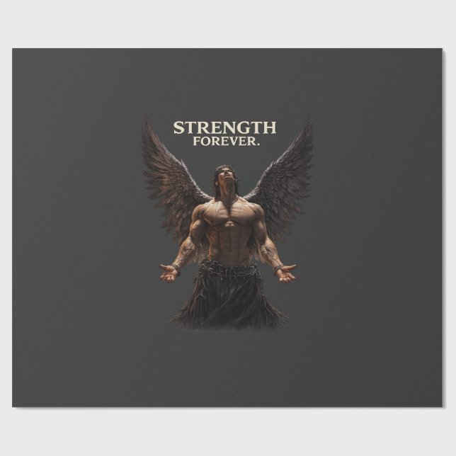 Papel De Presente Força Para Sempre Dark Angel Design – Motivacional (Aberto)