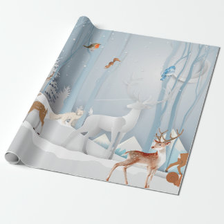 Papel De Presente Forest Winter Wonderland