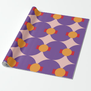 Papel De Presente Forma geométrica padrão retrô design vintage abstr