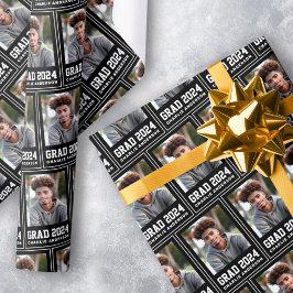 Papel De Presente Formando ano 2024 formando foto name black