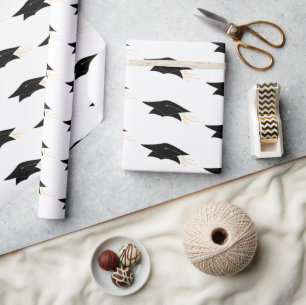 Papel De Presente Formando Boné e graduação de Tassel