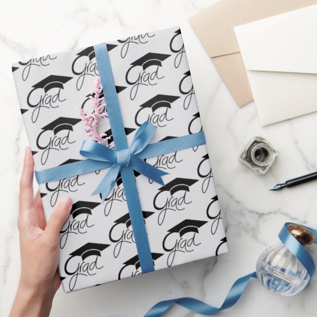 Papel De Presente Formando do Boné de formatura preto Elegante (Presentear)