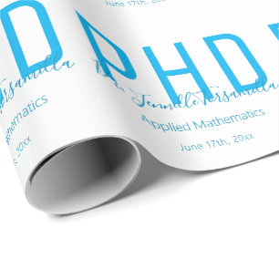 Papel De Presente Formando Keepsasasaara Nome Azul Grau PhD