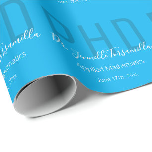 Papel De Presente Formando Keepsasasaara Nome Branco Grau PhD