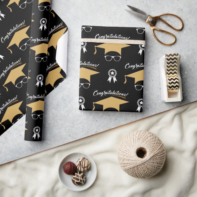 Papel De Presente Formando parabéns (Artesanato)