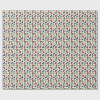 Papel De Presente Formas Boho Orgânicas Arte Contemporânea Moderna  