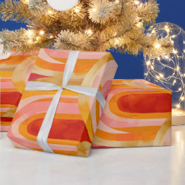 Papel De Presente Formas Coloridas De Arcos De Natal